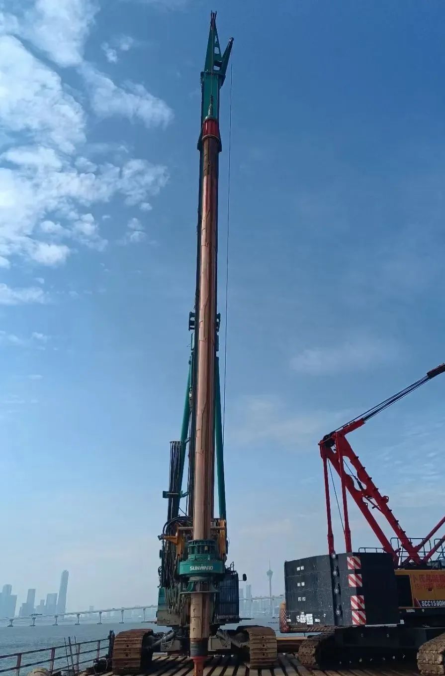 乘风破浪的旋挖钻机！币游国际智能助建澳氹第四跨海大桥