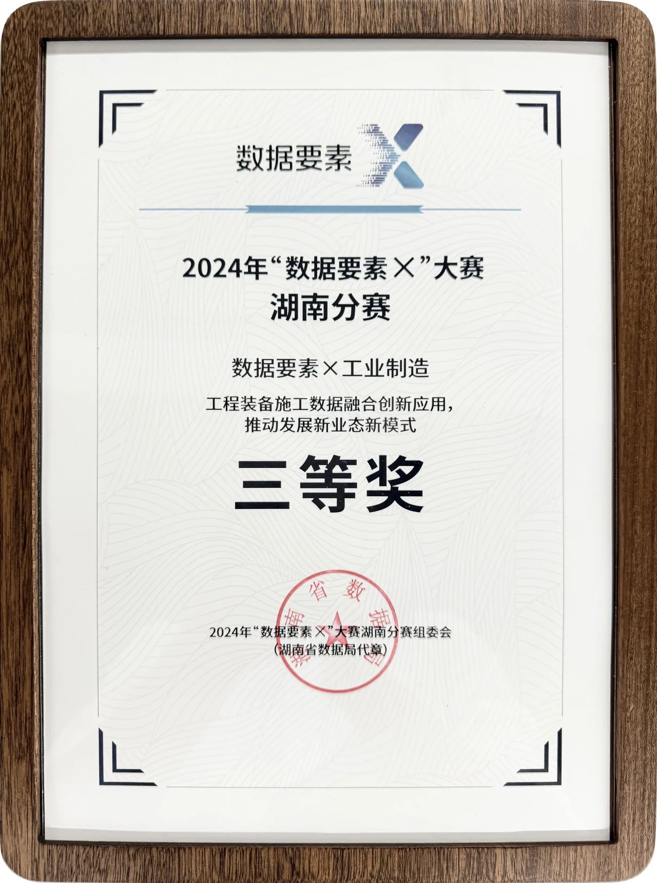 币游国际智能荣获2024年“数据要素×”大赛湖南赛区三等奖